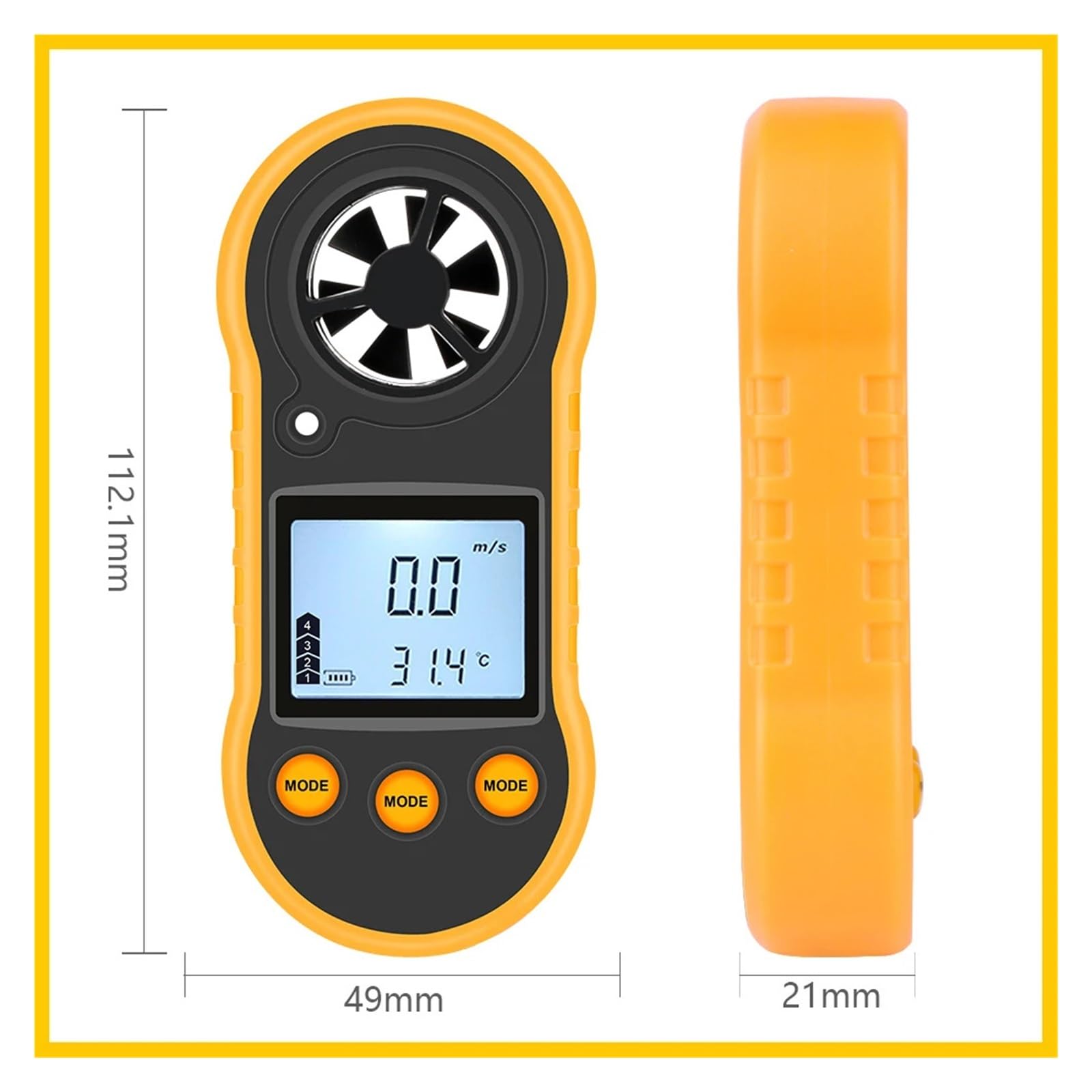 Tragbares Anemometer Anemometro Windgeschwindigkeitsmessgerät Meter LCD Digitales Handmessgerät RZ818/GM816(818)