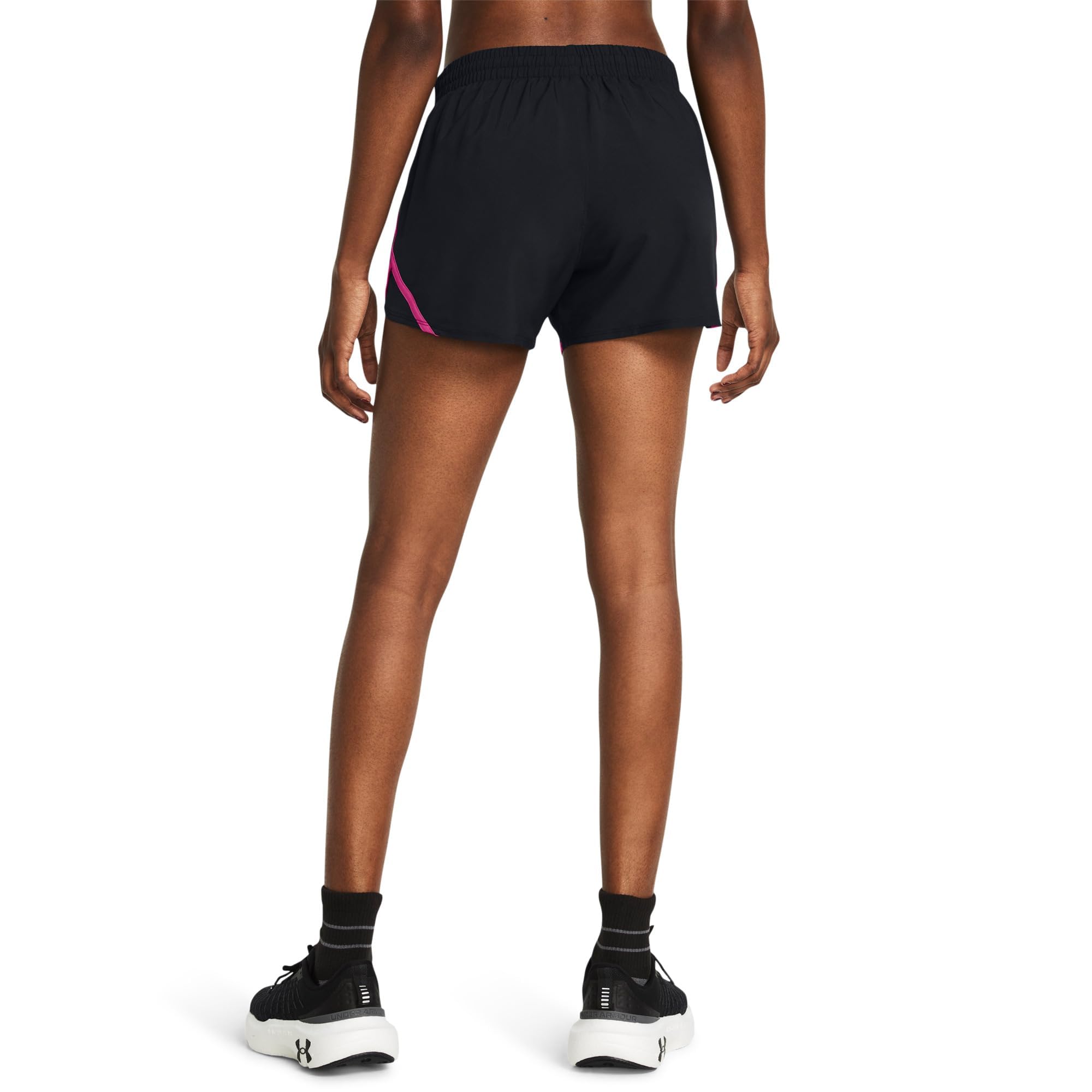 Under Armour Fly by Shorts Black/Astro Pink/Reflective SM (US 4-6)