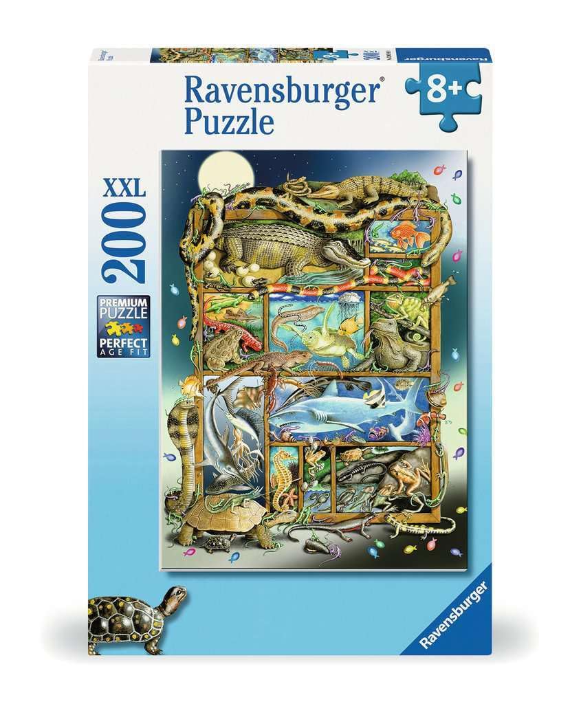 Ravensburger Puzzle Rettili Sullo Scaffale 200 Pezzi XXL - Per Bambini Da 8 Anni, 49x36 Cm
