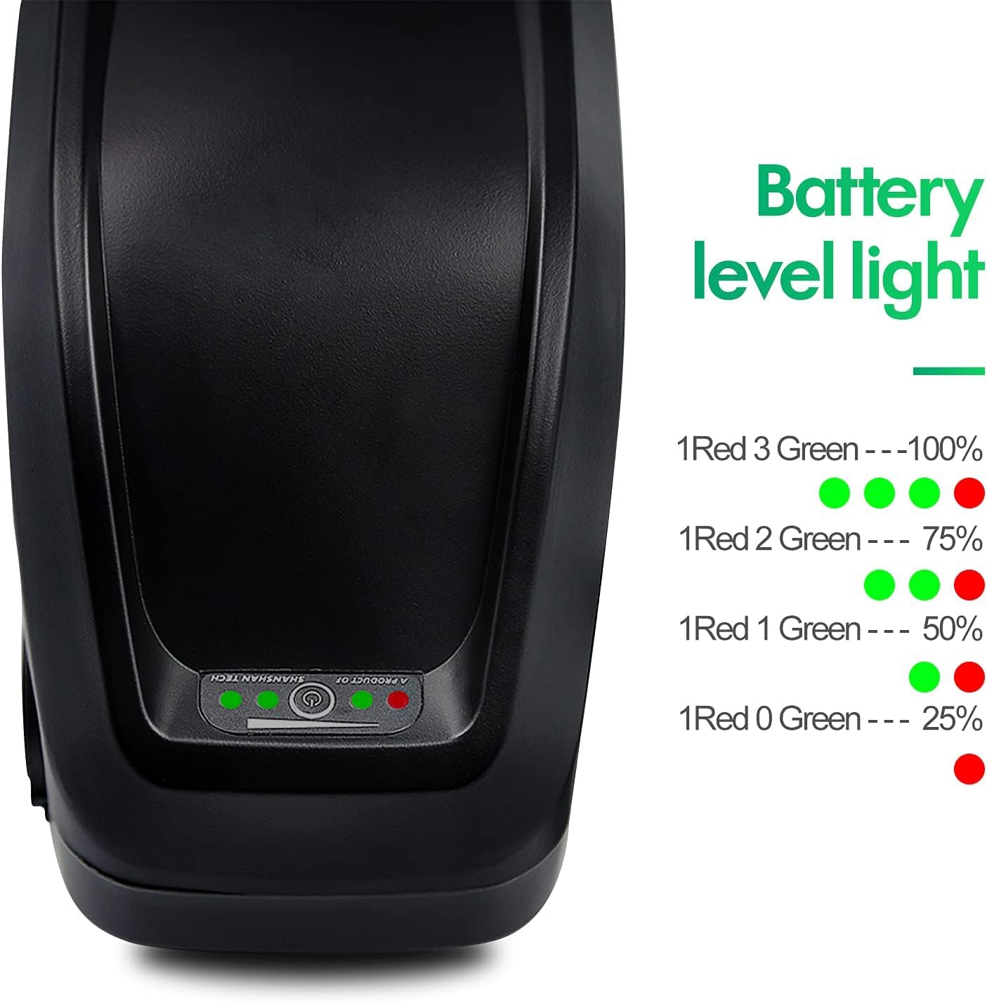 X-go Batteria per Bici Elettrica - 36V 13 Ah 4 Pin Hailong Electric Lithium Ion for 500 W 350 W 250 W Motore Elettrico per Bici