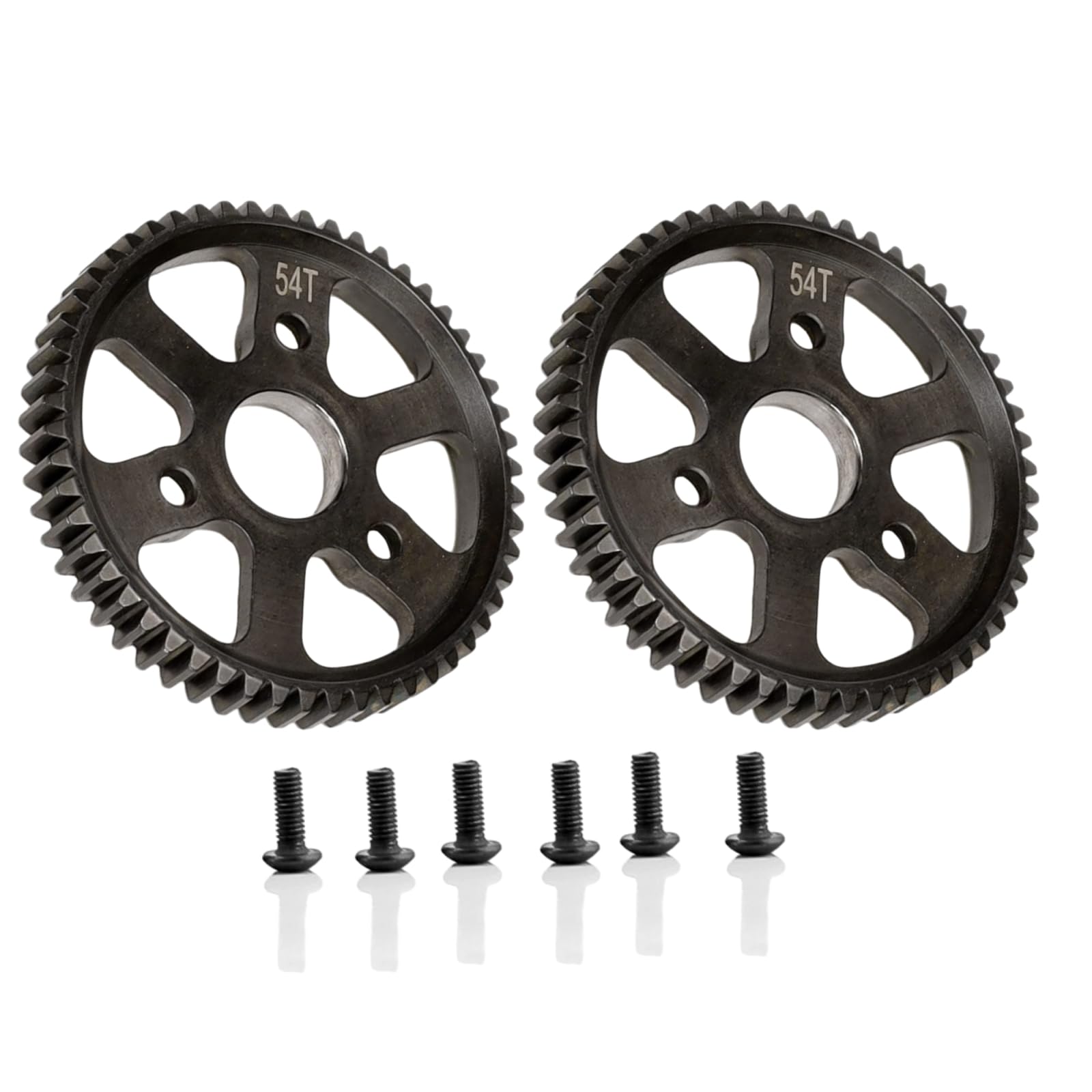 2pcs Hardened Steel 54T Spur Main Gear for Traxxas 1/10 Slash Stampede Rsutler Jato 4x4 6804 6807 6808 6708 Upgrade Parts,Replace#3956