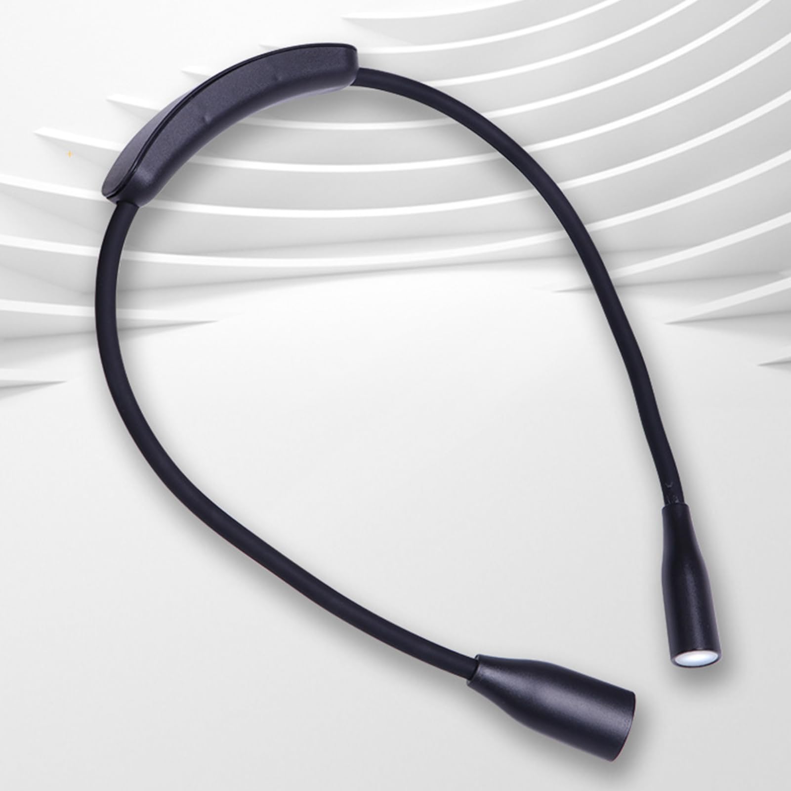 Luz de lectura de cuello LED - Lámpara de libro portátil recargable USB, iluminación flexible de mano, viga de cuidado de los ojos | Marco liviano con brazos ajustables para acampar para reparar el tr