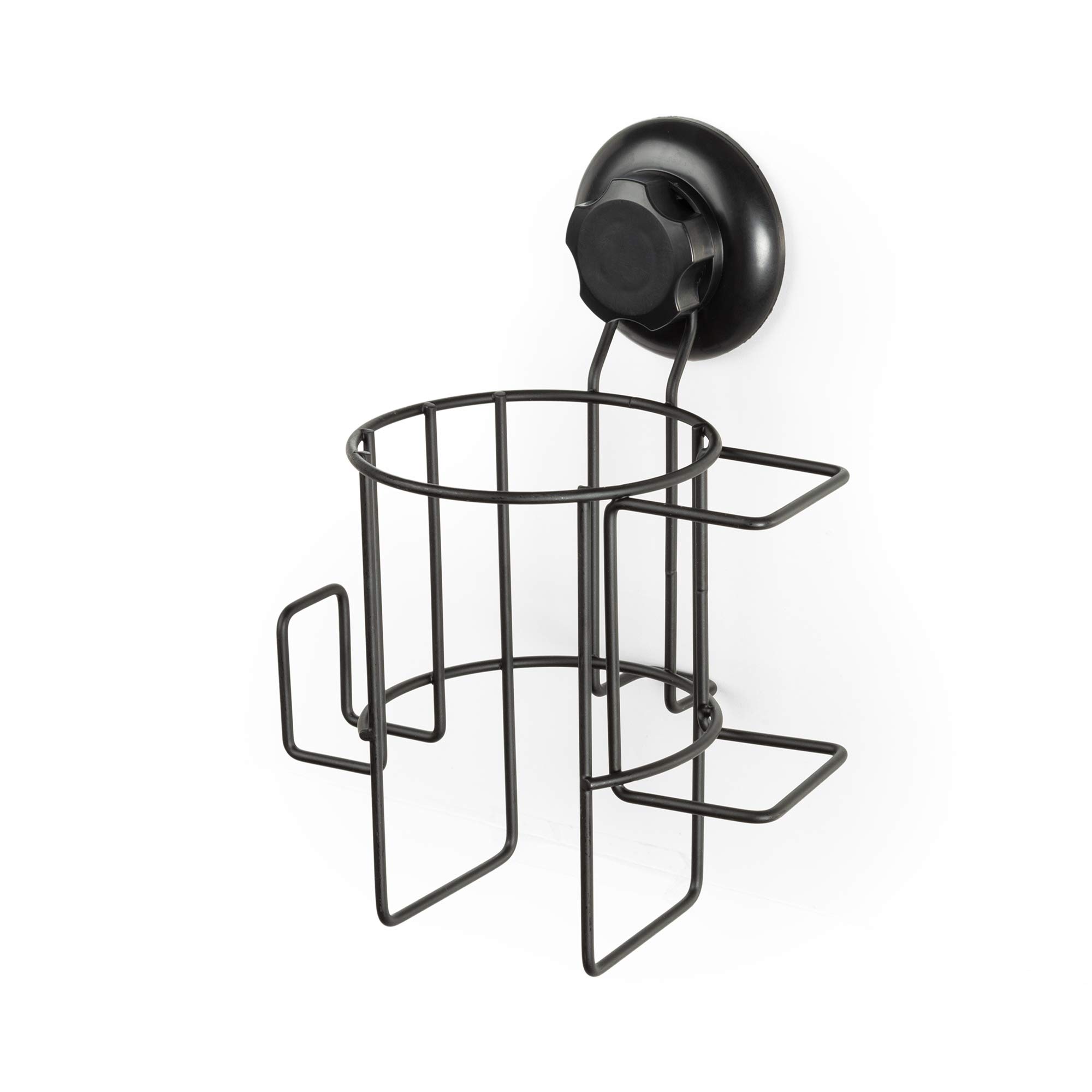 Compactor Black Bestlock Hair Dryer Holder - No Drill, Rustproof, Waterproof, Easy Installation