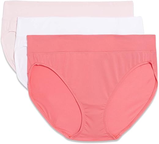 Warner's Women's Blissful Benefits Dig-Free Comfort Waistband Microfiber Hi-Cut 3-Pack 5138w
