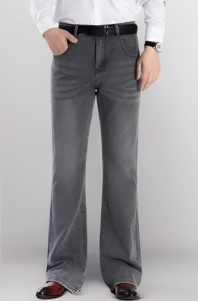 Ben Martin Men’s Bell Bottom Jeans || Bootcut Denim Pants || Wide Leg Flared Jeans for Men || High Waist Stretchable Retro Fit || Cotton Jeans for College Casual (0)