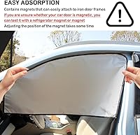 Vista 5 de Parasol magnético para ventana de coche - Totalmente opaco para bloquear rayos UV y protección de privacidad con protector solar para ventana