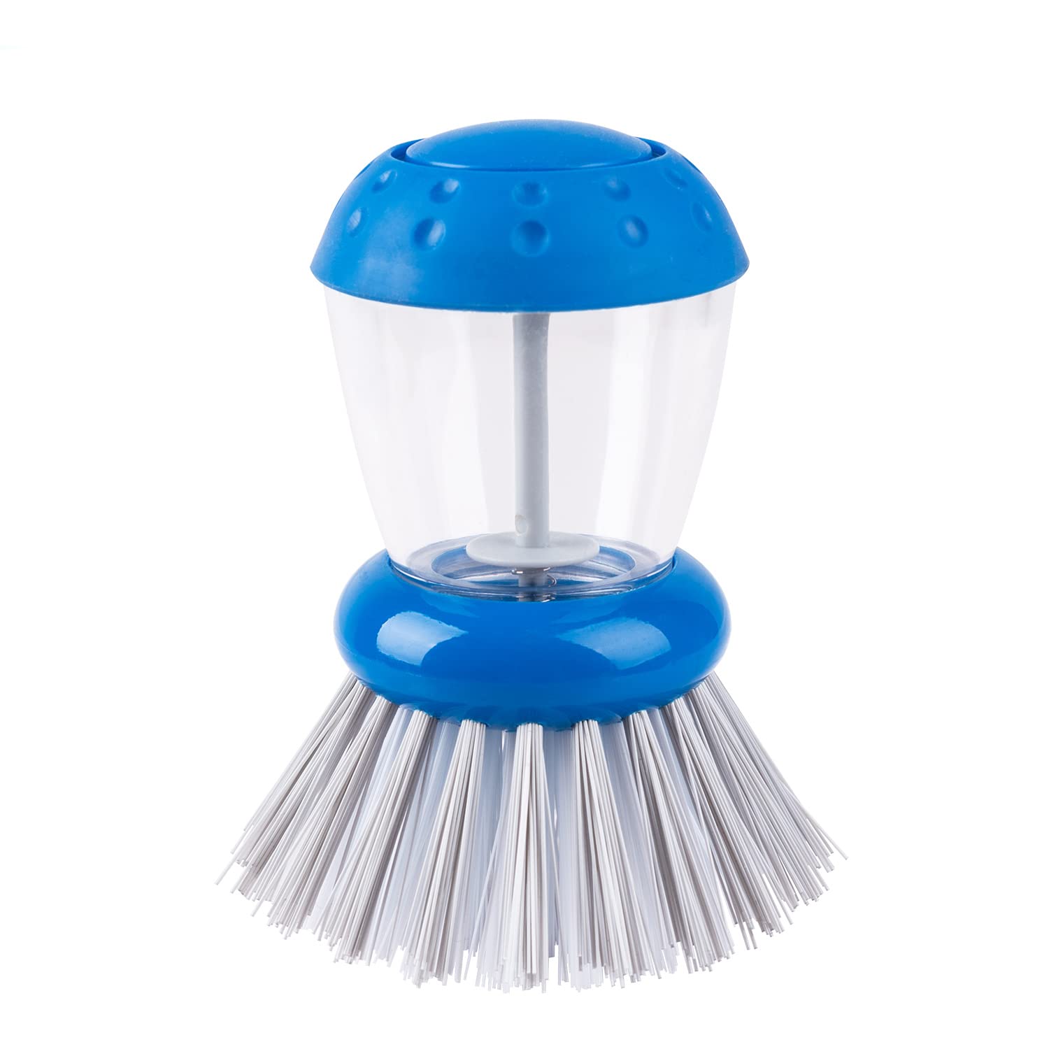 Kleaner Soap Dispenser Dish Scrubbing Palm Brush Non-Scratch Pot Pan Sink Cleaner, Blue, KD2104