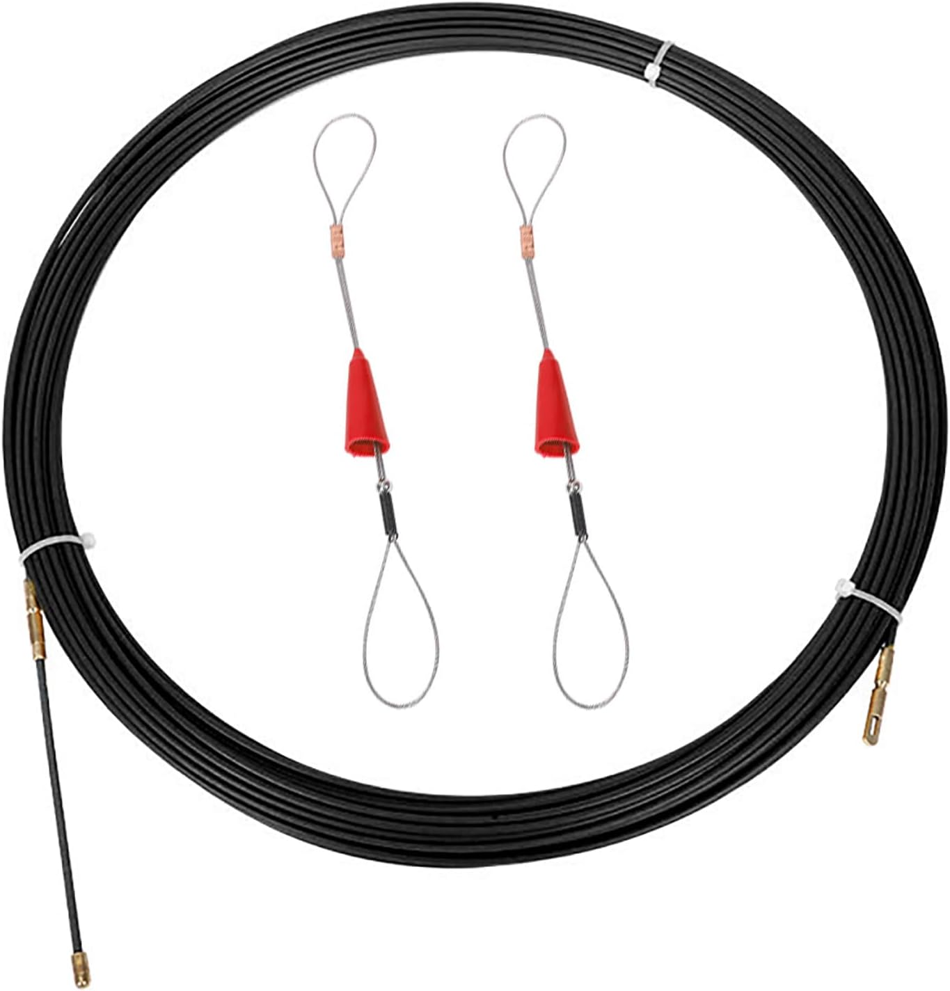 Fish Tape Wire Puller, Wire Snake for Running Wire, Electrical Cable Puller Through Wall Wire Threader (Black,4mmX40m)
