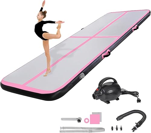 KIKILIVE Inflatable Gymnastics Air Tumbling Track Mat 10ft 13ft 16ft 20ft, Air Tumble Track Mat with Electric Air Pump for Home Use Training disponible en Yaxa Venezuela