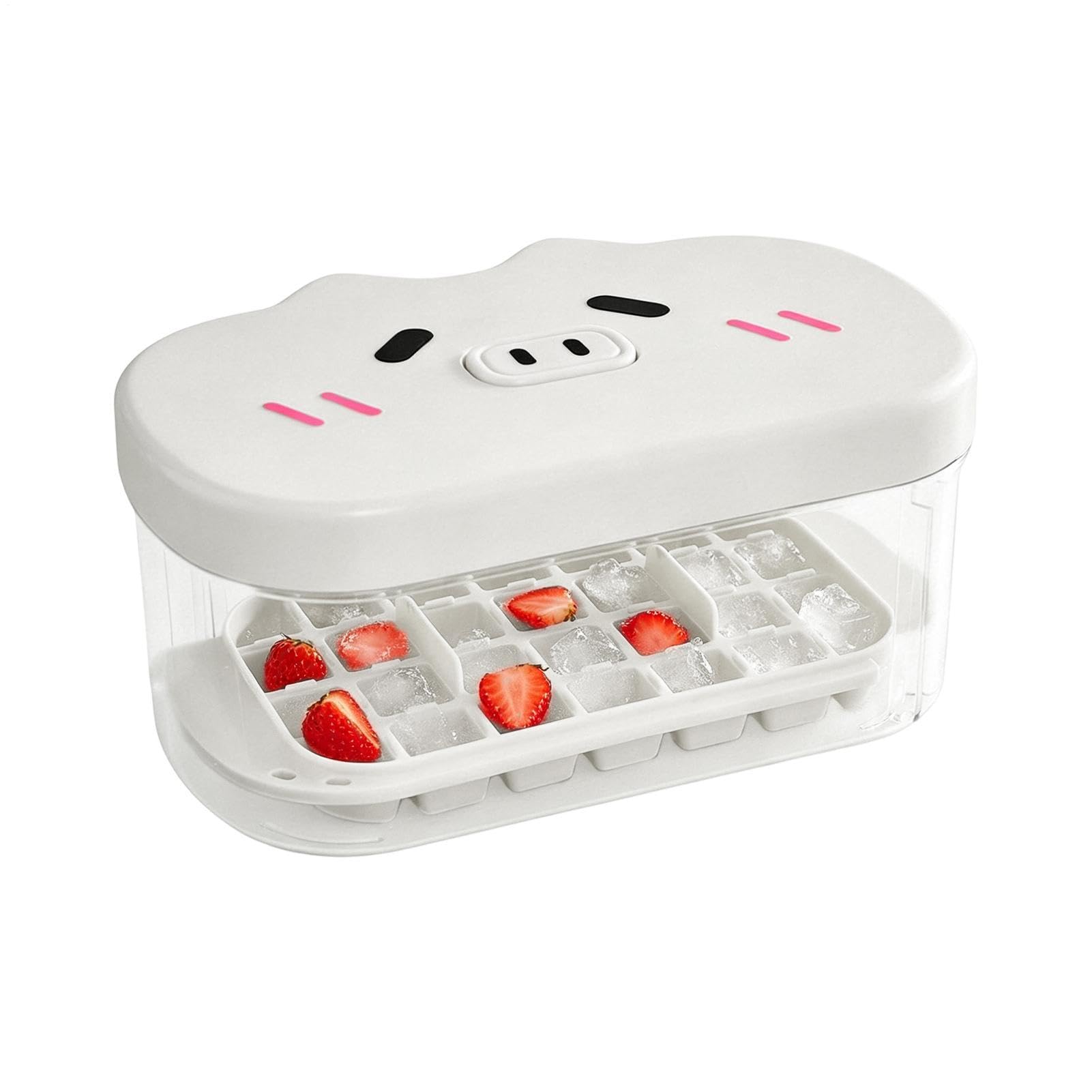 Plateau À Glaçons Avec Boîte De Rangement Moule Réutilisable 24 Alvéoles