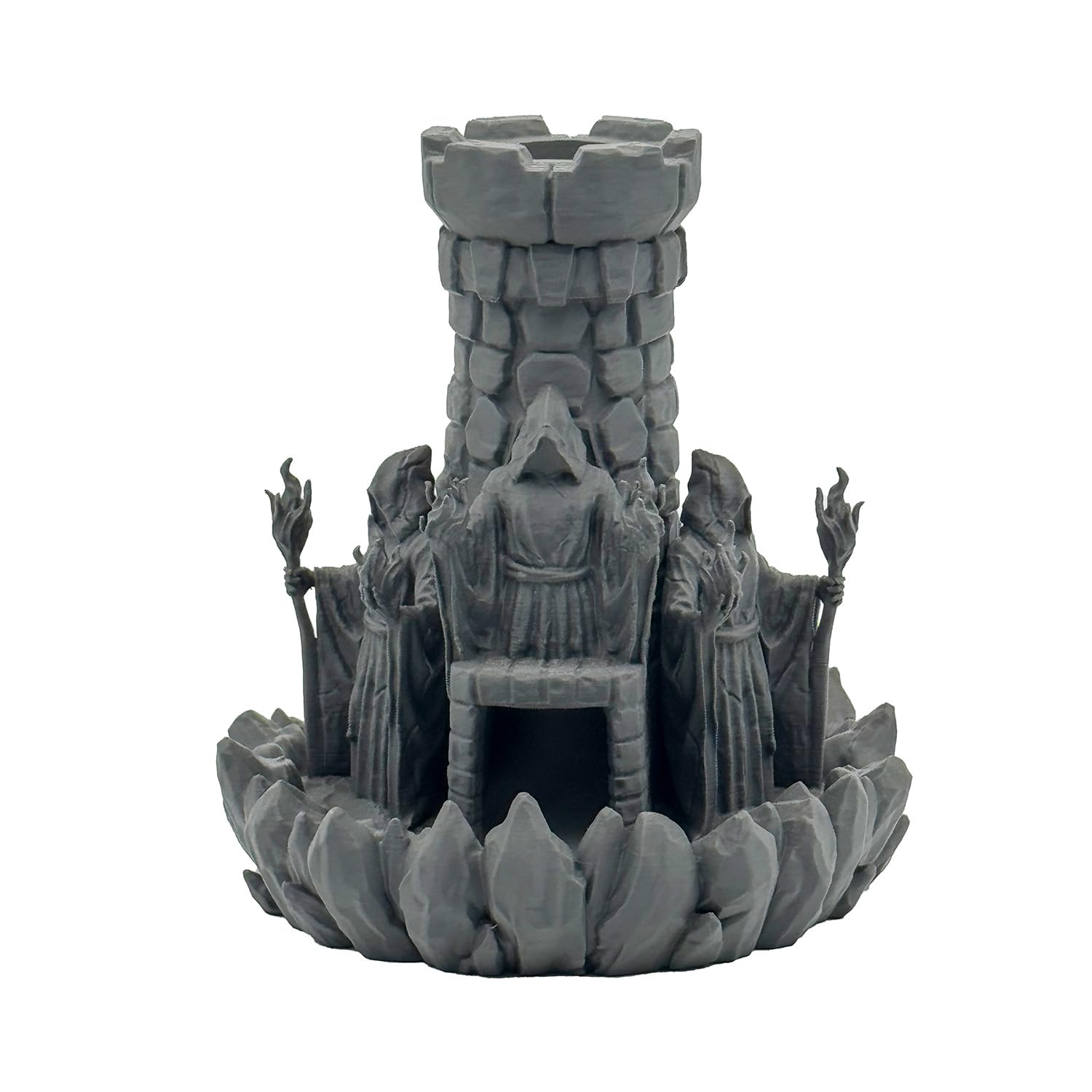Magier Würfelturm für Würfel bis 25mm | DND Wizard Dice Tower Made in Germany | Tabletop Rollenspiel Pen & Paper DSA Fantasy | bemalbar Deko | Geschenk Spielleiter