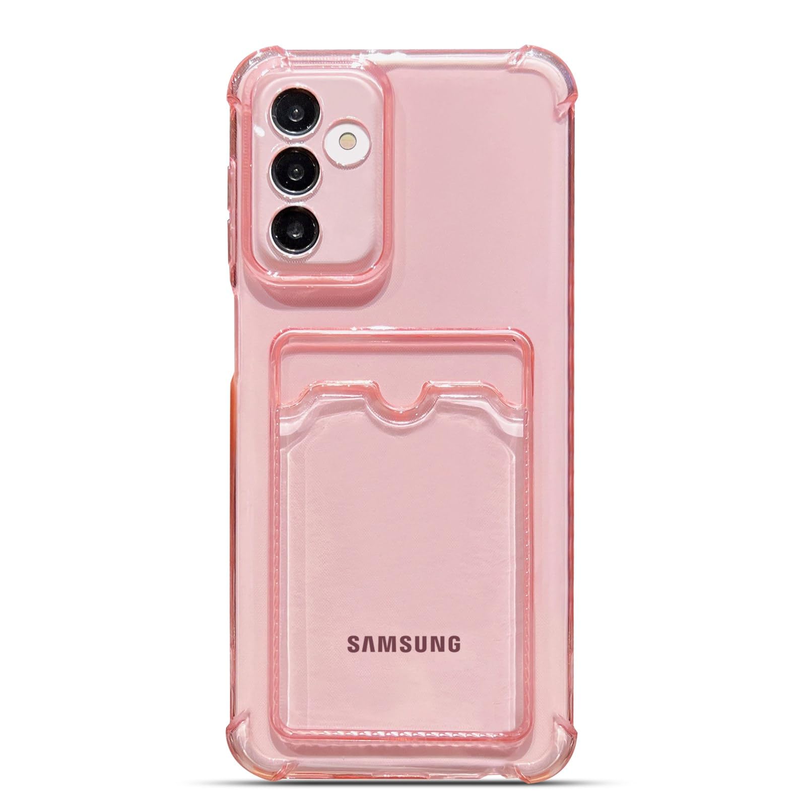 Tuokiou for Samsung Galaxy S24/S25 Plus Case,Clear Protective Card Slot Cover,Slim Fit Drop Resistant Soft TPU Wallet Cas...