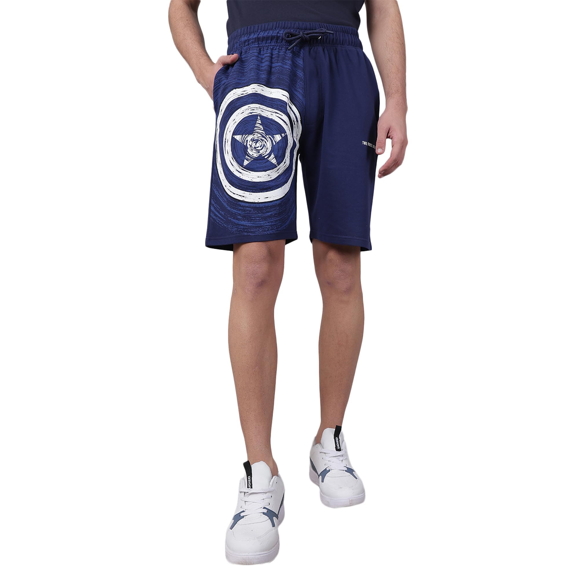 free authority Official Captain America Printed Regular Fit Shorts for Young Men-picture-40