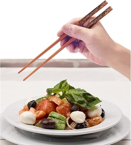 Miniatura 9 de Chopsticks Reusable- Chinese Style Chopsticks, Dragon and Phoenix Chopsticks Set with Holder and Carrying Bag, Natural Wooden Chopstick Gift Set 2