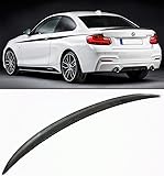 Performance Style Highkick Carbon Fiber Trunk Spoiler Wing Compatible for 2014-2017 BMW F22 2 Series 220 228I M235I M2
