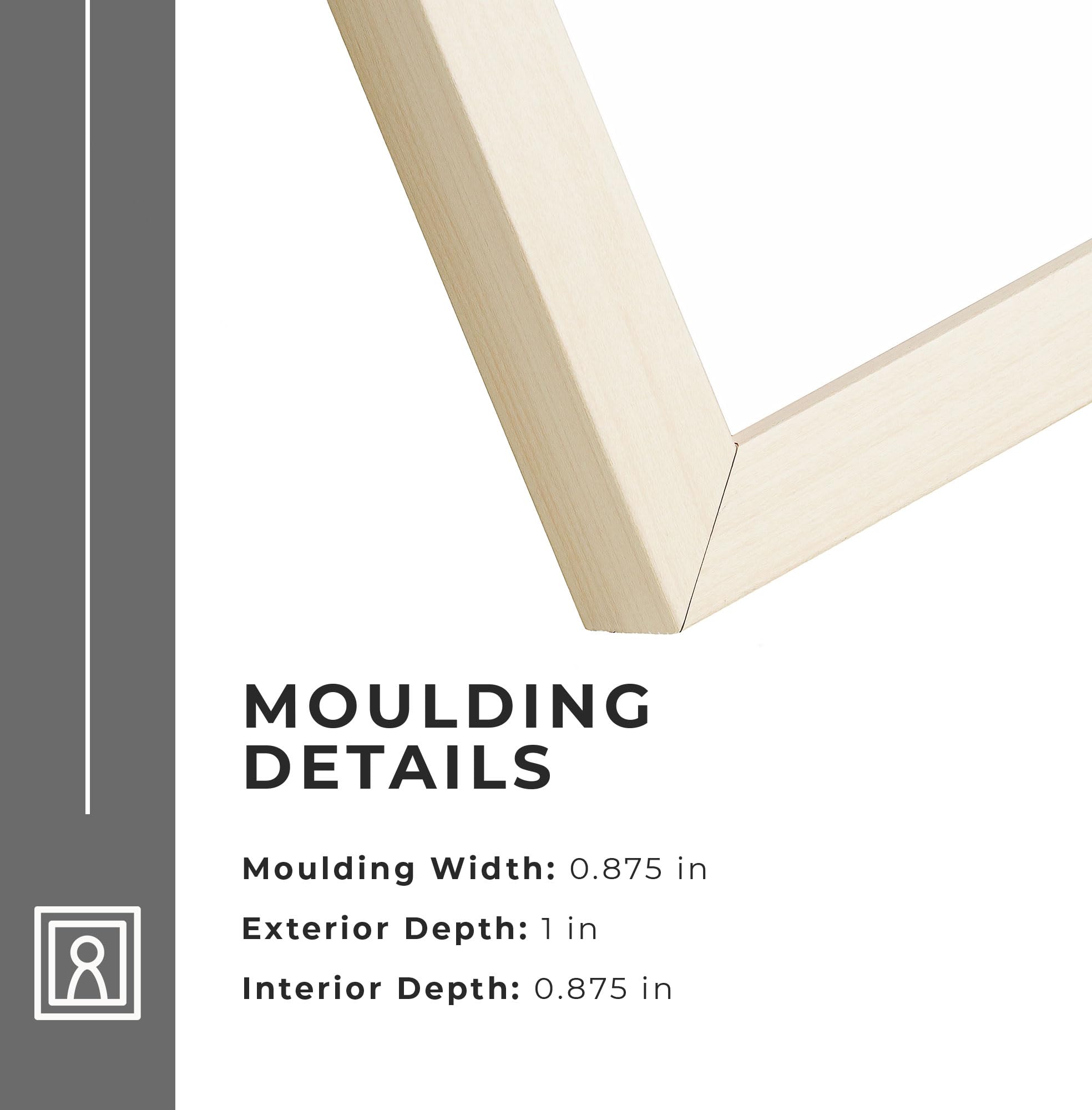 6x6 Shadow Box White Wash Display Frame Solid Wooden with White Acid-Free Backing UV Acrylic & Hanging Hardware | with 3/4