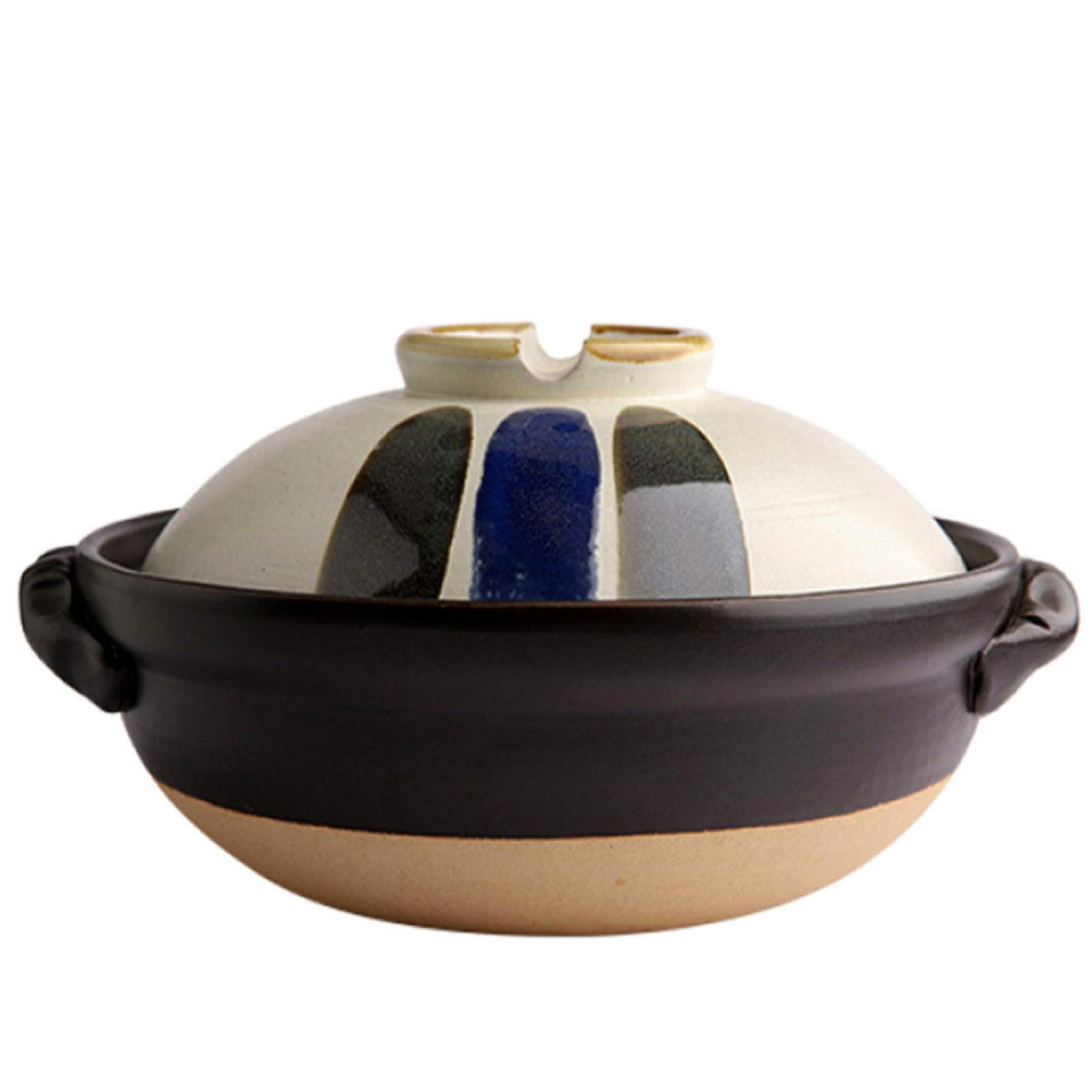 BKHsgDXJ Clay pots for cooking, Pans Dish with Lid Health Housewares,Ceramic Slow Stewpan Temperature Resistance Casserole Pot(1700ml)