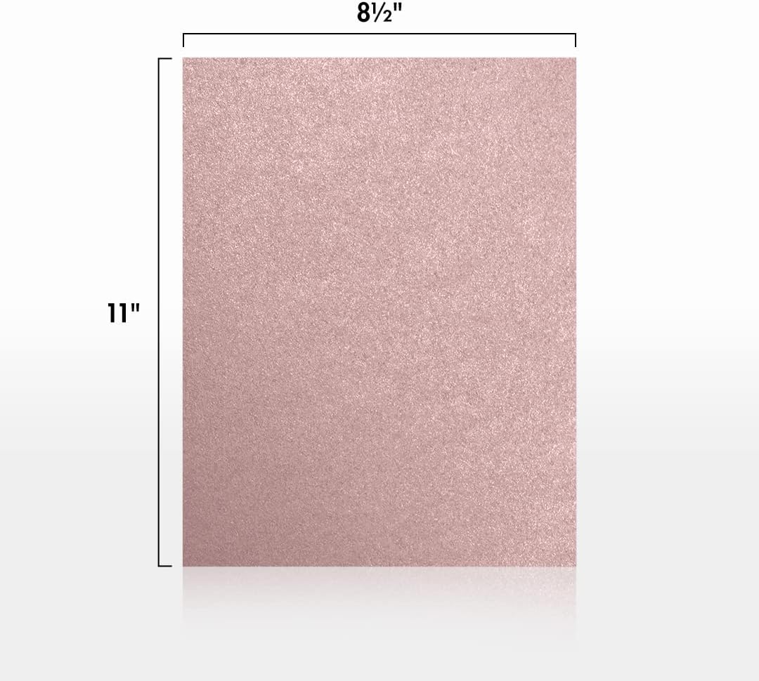 LUXPaper 8.5" x 11" Cardstock | Letter Size | Misty Rose Metallic - Sirio Pearl | 111lb. Cover | 500 Qty