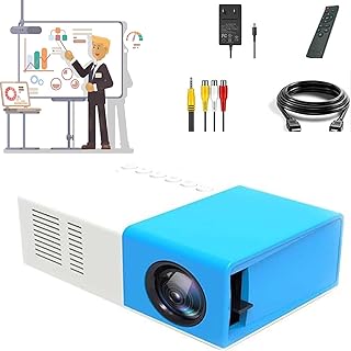 Portaflixx Pocket Projector 2.0, Portaflixx Projector, Household Outdoor Mini Portable Phone Projector, LED Video Projector for Home Theater, 1920 * 1080P HD Supported for iOS/Android/Laptop (Blue)