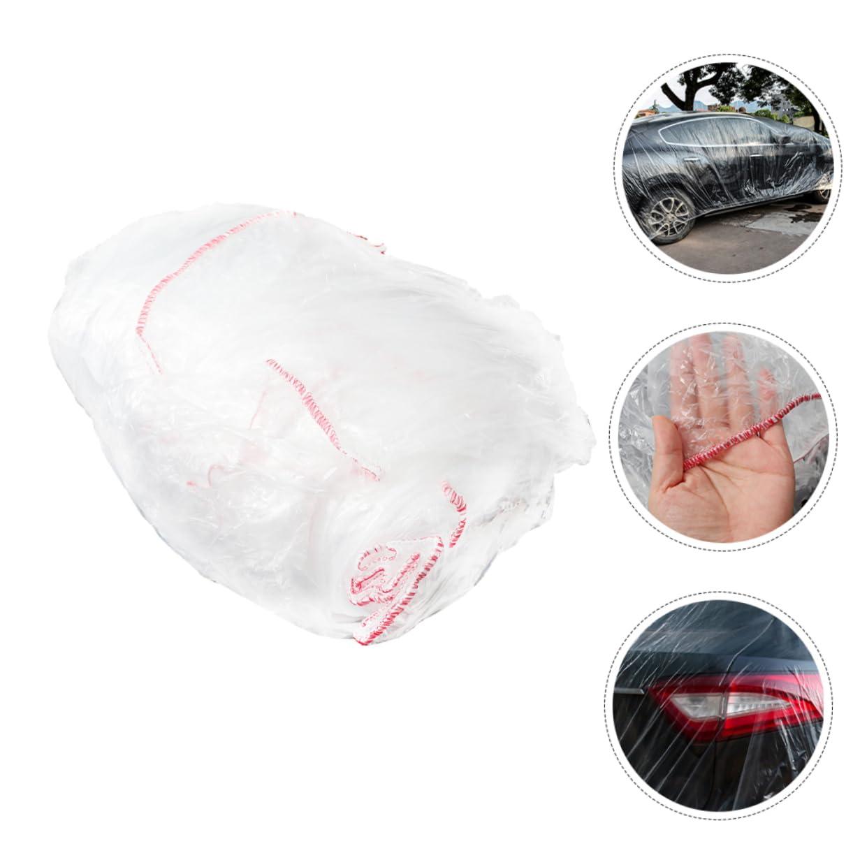 ULTECHNOVO Car Rain Cover Outdoor Vehicle Protector for Weather Use Fit for Cars for Garage Camping and Rainy — view 2