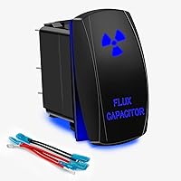 Vista 9 de Rock Lights - Interruptor basculante de 5 pines láser encendido/apagado luz LED azul 20A/12V 10A/24V interruptor de palanca con set de cables puente