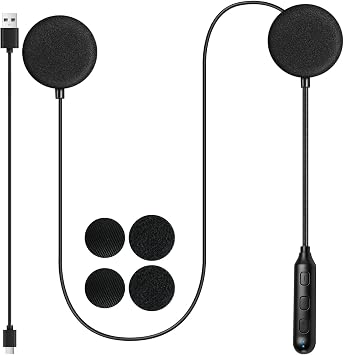 SAMDO Motorcycle Helmet Bluetooth Headset Speakers Outdoor Sports Hands-Free Headphones Bluetooth 5.3 for Cycling, Skiing, Riding Automatic Answering Voice Assistant Music Player Y1