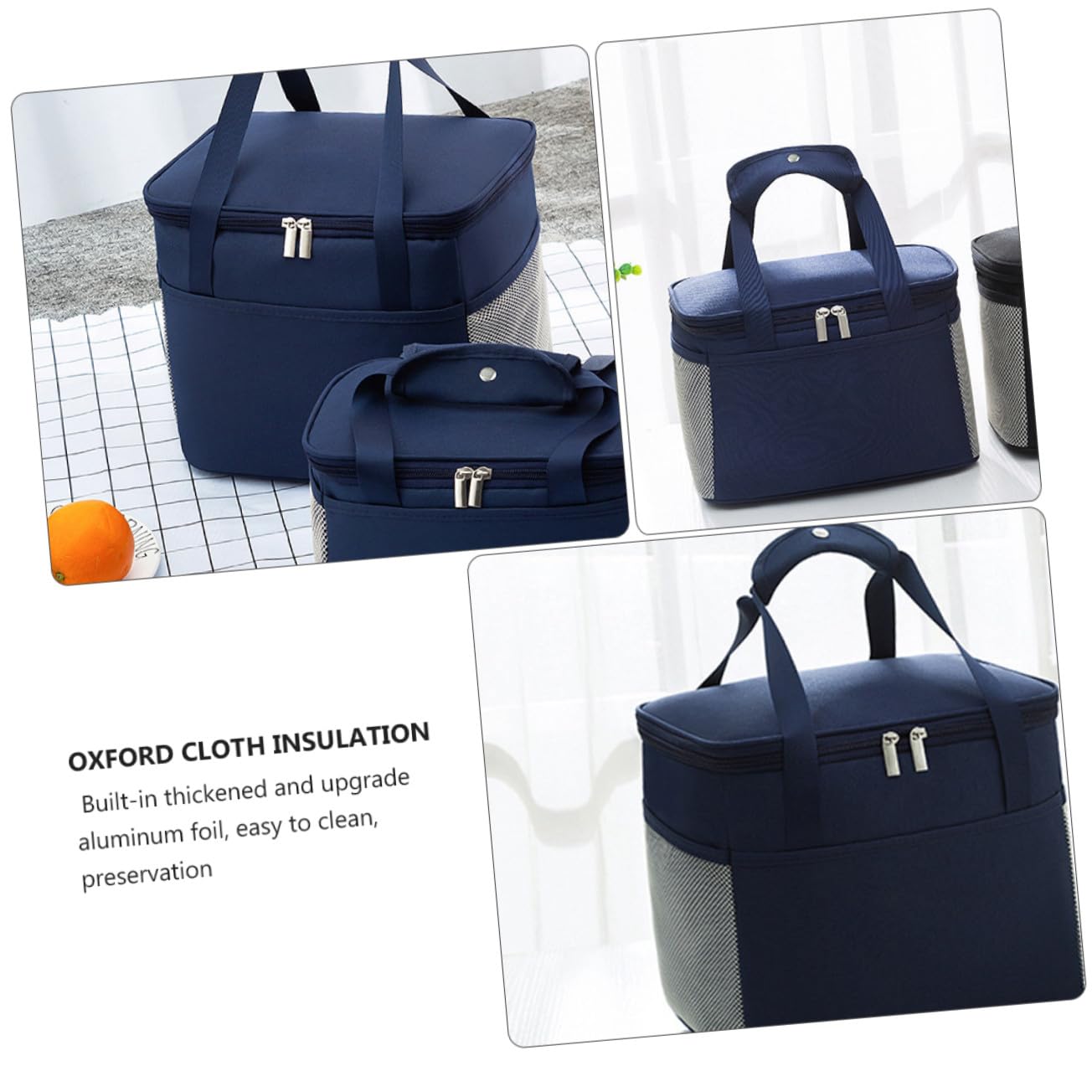 Isolierte Oxford Stoff Lunchbox mit Großem Fassungsvermögen für Picknick und Schule