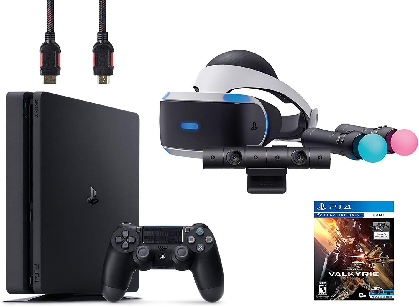 PlayStation VR Start Bundle 3 Items:VR Headset,Move Controller,PlayStation Camera Motion Sensor,PlayStation 4 and VR Game Disc PSVR EV-Valkyrie