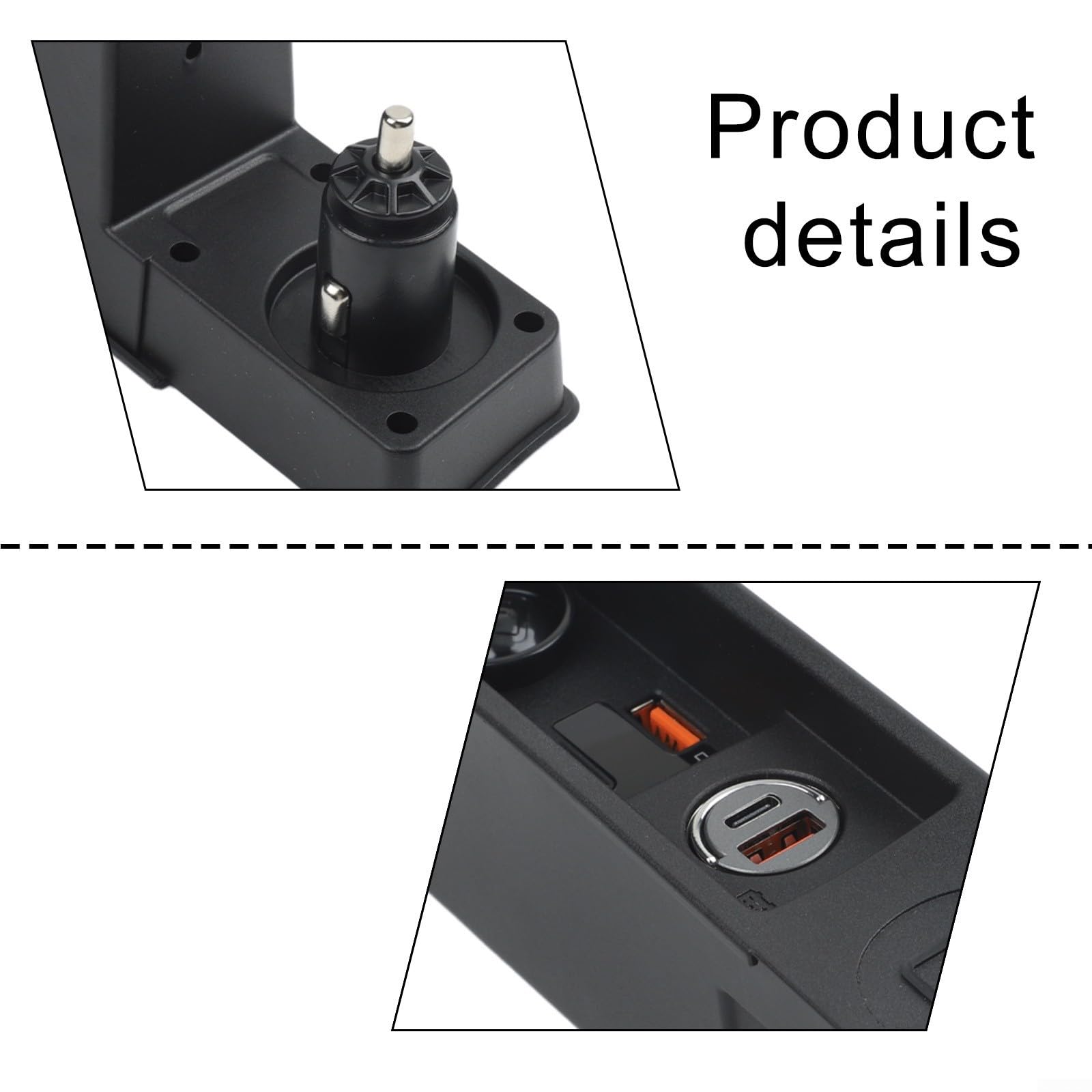 Kfz-Ladebuchse, 12 V, Dual-USB, LED-Spannungsanzeige, Schnellladeadapter, integrierte Sicherung, sichere Stromversorgung, für Passat B6 B7 CC