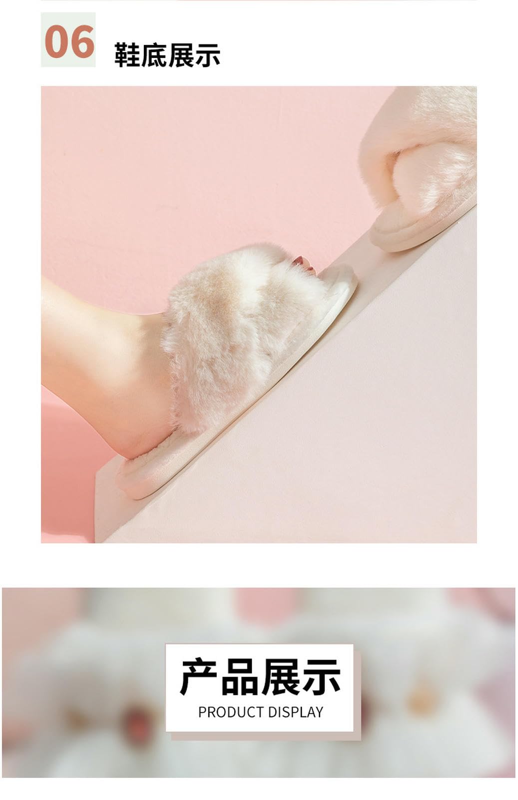 Pantofole Donna Morbide da Casa con Cinturino Incrociato E Punta Aperta, Camera in Pile Antiscivolo-bianco-40-41