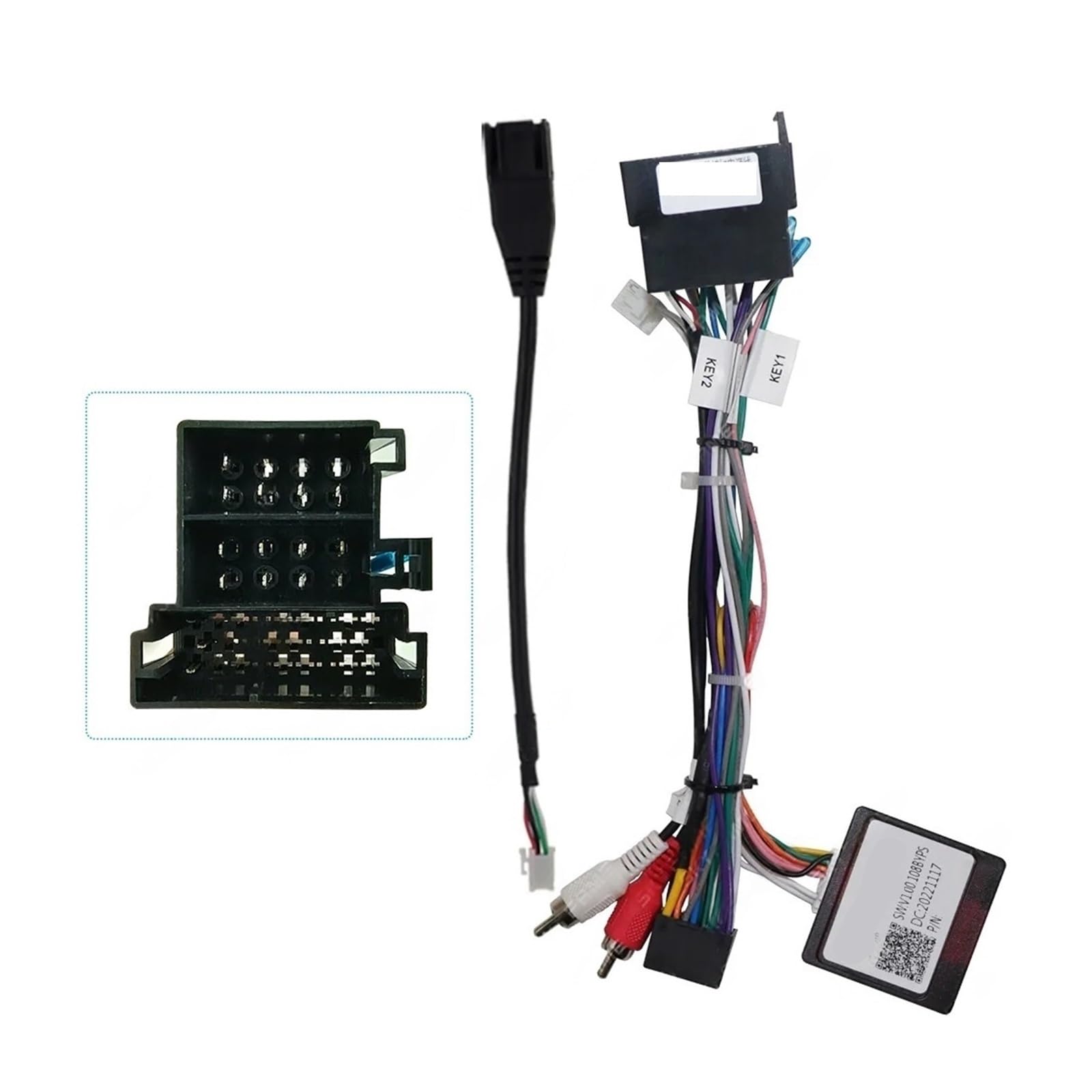 Auto 16pin Kabelbaum Adapter Canbus Box Decoder Android Radio Power Kabel Kompatibel Für Fiat Bravo RP5-FT-001