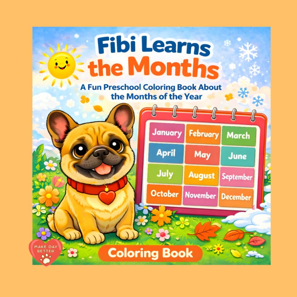 Fibi Learns Months. Coloring Book.: A Fun Preschool Coloring Book About the Months of the Year (Fibi Coloring Book)