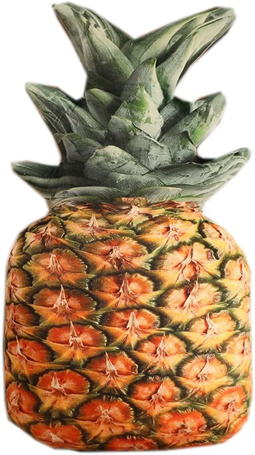 Summer Simulation Fruit Plush Pillow Strawberry Plush Doll Mangosteen Plush Cushion Sofa Creative Plush Hugging Pillow Soft Plush Toys (Pineapple(30×55cm/11.8"×21.65"))