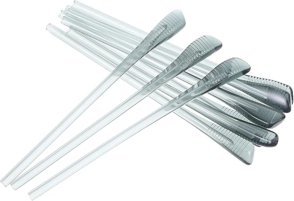 Embouts Antidérapants pour Branches de Lunettes, Manchons en Acétate de Cellulose, 5 Paires Gris Bleu Translucide, Protections Rondes 1,4 Mm, Maintien Confortable pour Lunettes - 1