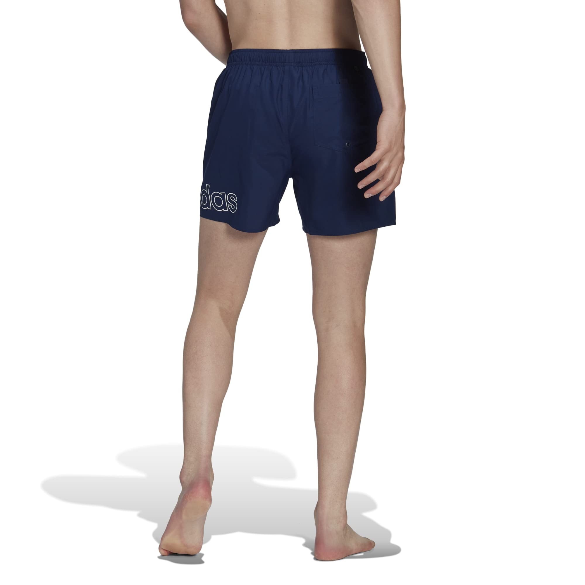 adidas Homme Logo CLX Short Length Swim Shorts, Team Navy Blue 2/White, S