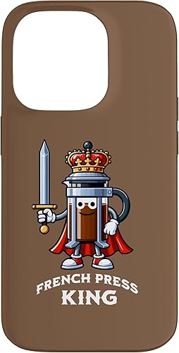 Miniatura 17 de iPhone 16 Plus The French Press King Funny Coffee Maker Lover Case