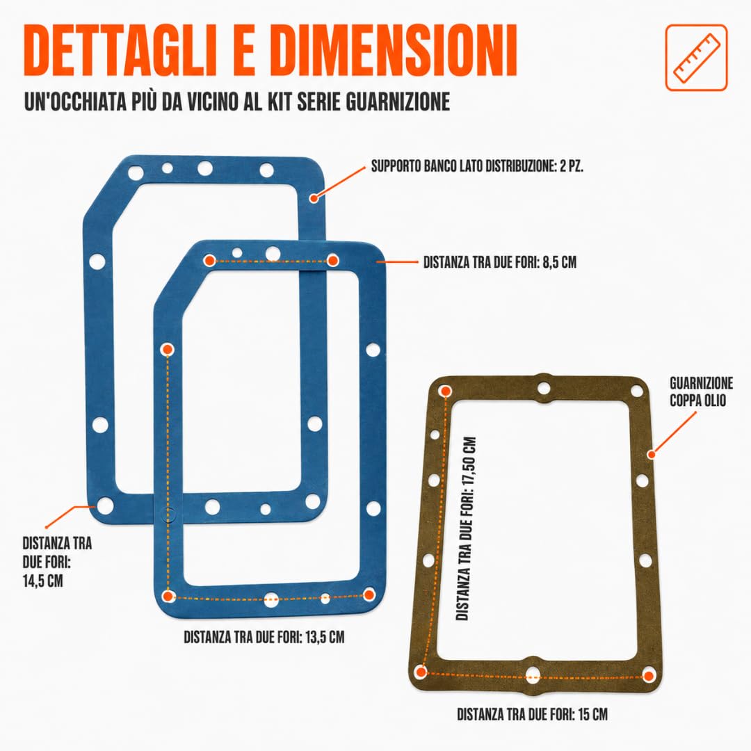 Generico Kit de cilindro y pistón + bomba de aceite + serie junta completa y sellos de aceite compatible para motor Lombardini Diesel 6ld 360 para motoazada y motocultor