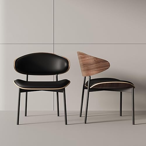 Miniatura 4 de sillas de comedor modernas de piel sintética, con respaldo alto, tapizada, para habitación, cocina, patas de metal y cocina moderna curvada