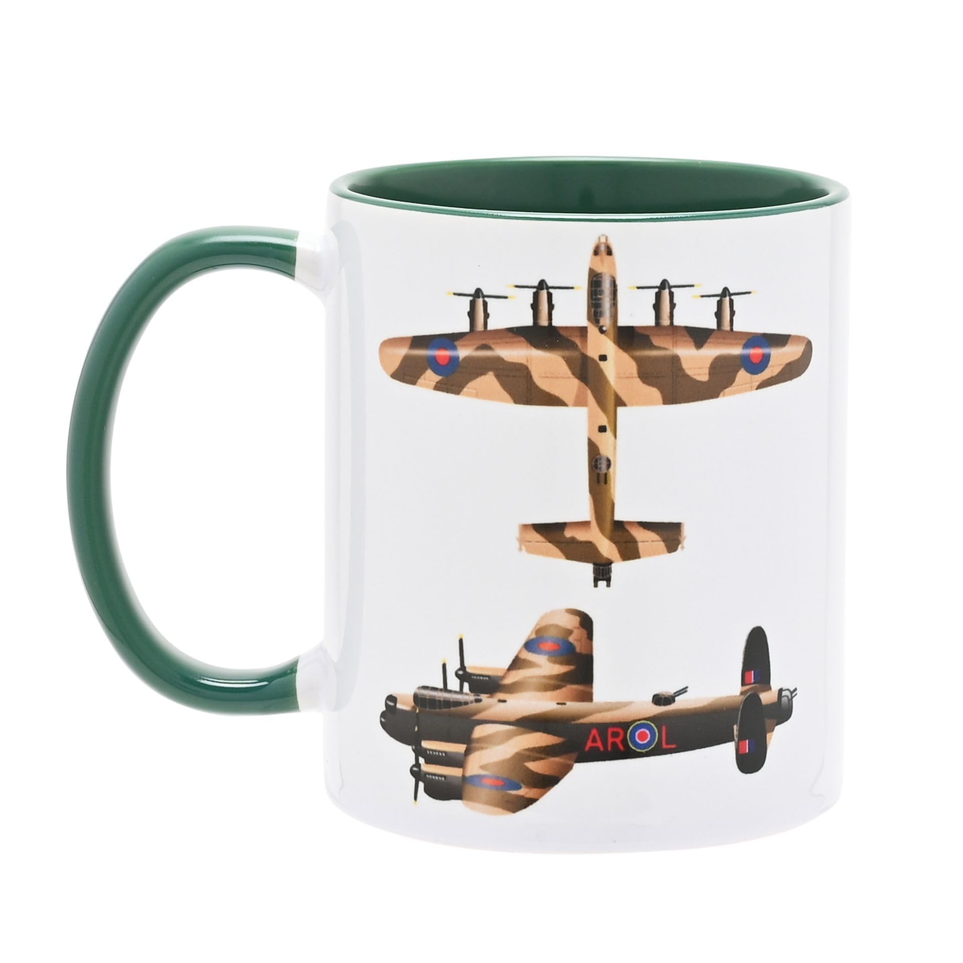 Widdop and Co RAF Printed Stoneware Mug - Lancaster - 325ml - for Hot Drinks, Coffee, Tea - Gift Present Father's Day, Birthday, Gift for Him, Her Military, Air Force