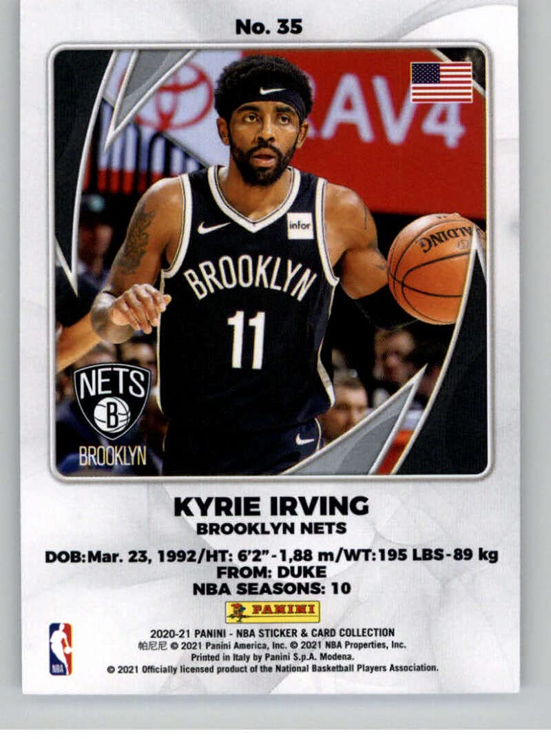 NBA カード Kyrie Irving 直筆サイン 35枚限定 Amazon.com: 2020-21 Panini Cards (From Sticker Packs) #35