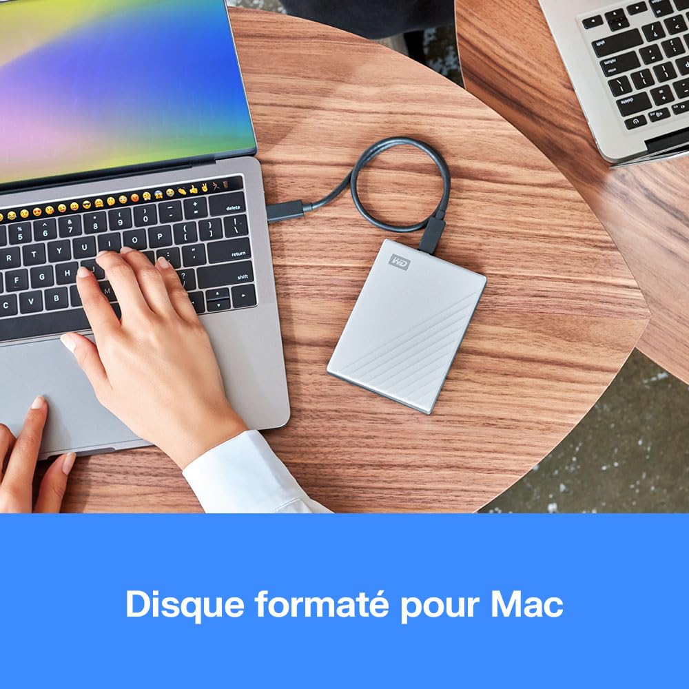 WD 4To My Passport Ultra pour Mac Disque Dur Externe Portable, Parfait pour sauvegarde et stockage, Prêt pour Mac, Format compact Sauvegarde et protection par mot de passe, Boîtier métallique épuré