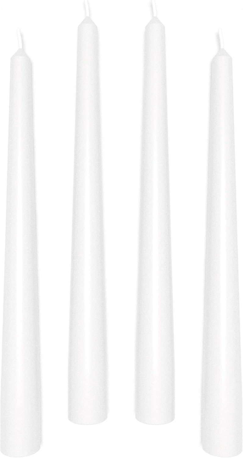 Sonedly 12 inch Taper Candle 4 Pack Unscented HandDipped Candles Long Burning