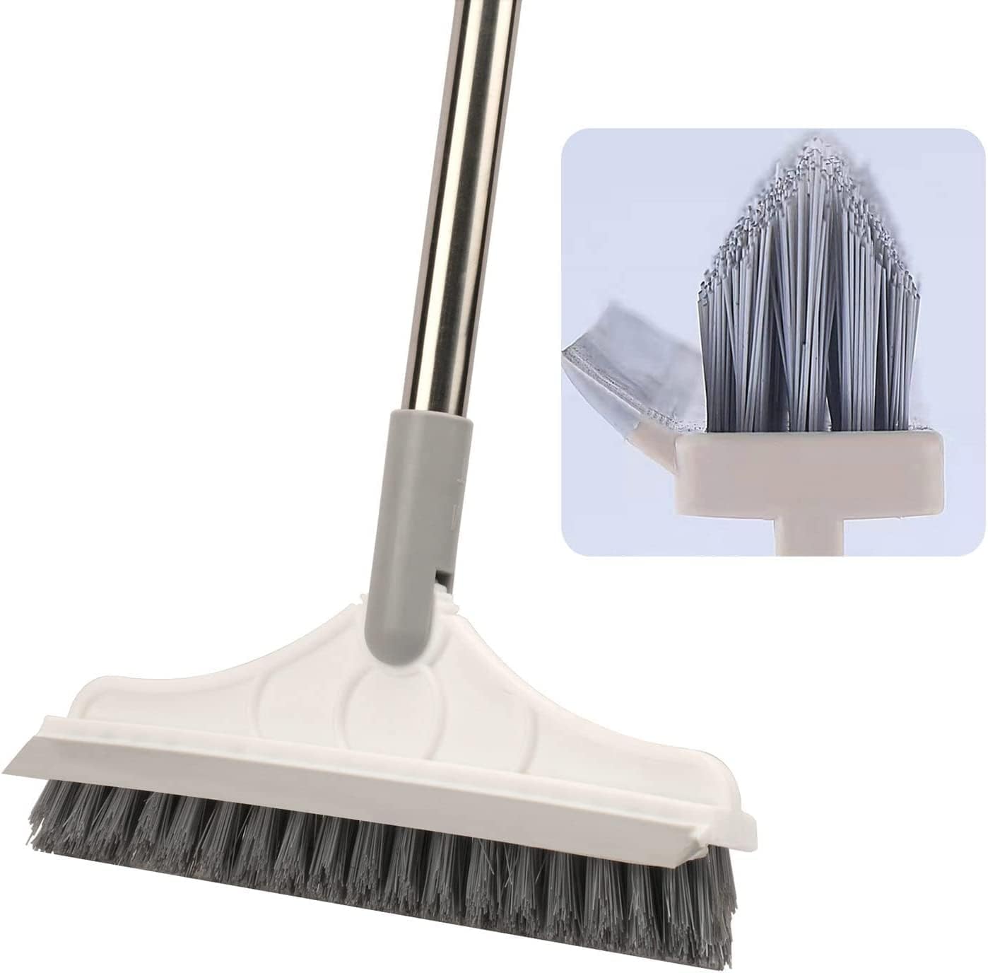 CHIRISEN Scrape 2-in-1 Grout Brush, Cleaning Brush with Stiff Bristles, Scrubber, Tile Brush for Cleaning Bathroom, Glass, Patio, Kitchen, Wall