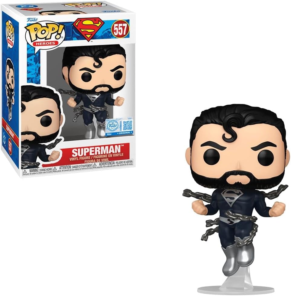 Funko Pop Superman 557 Original Action Figure, Superman Collectible (with plastic protection)