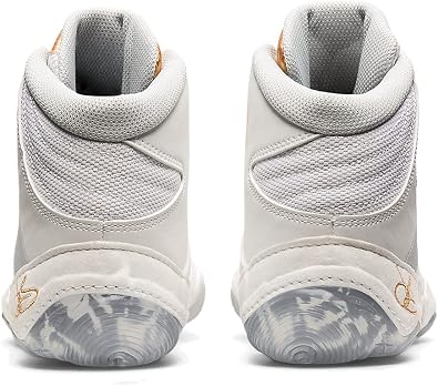 ASICS Men's JB Elite V Wrestling Shoes, 4, White/Pure Gold