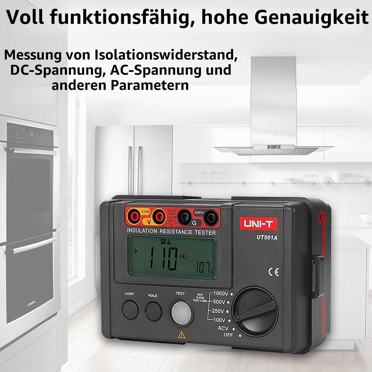 UT501A LCD Isolationsmessgerät, Megohmmeter Widerstandsmessgeräte