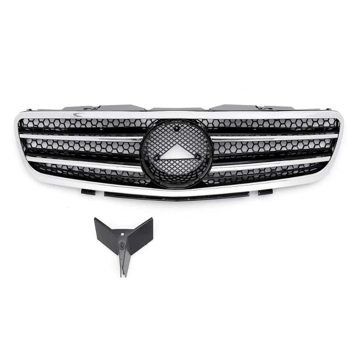 BXQDAM Front grille,Compatible with Mercedes-Benz SL-Class R230 SL500 SL55 AMG SL600 2003-2006,Front grille parts