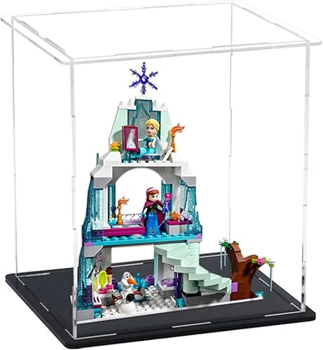 Miniatura 4 de Vitrina de acrílico transparente, caja de encimera con base negra, escaparate de protección a prueba de polvo para figuras de acción, juguetes