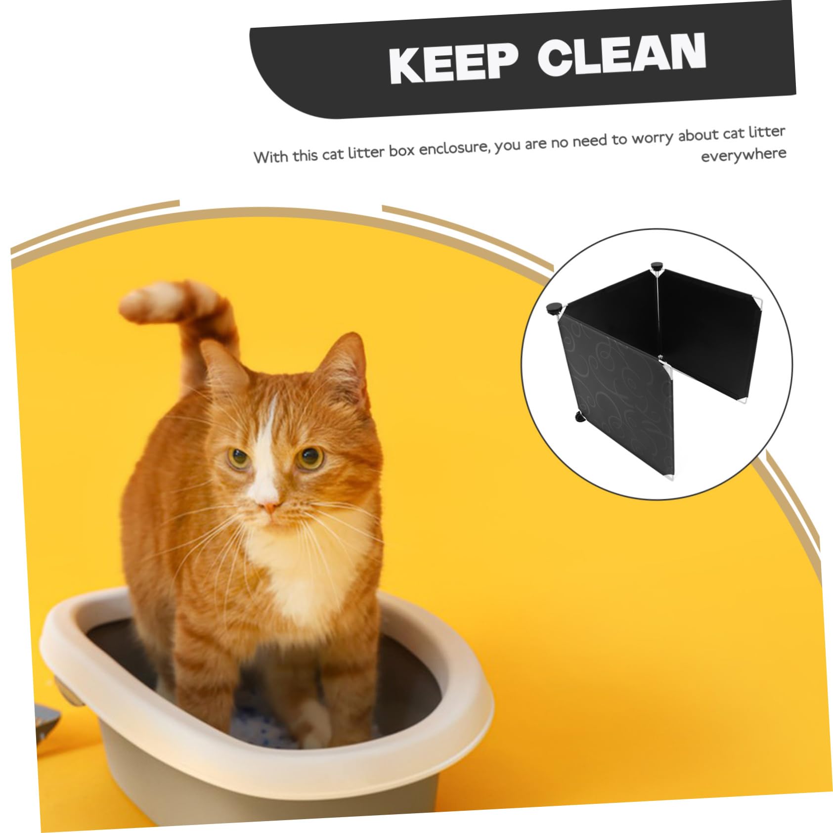 3stücke Teiliges Katzentoiletten-schutzset Spritzschutz Für Katzenstreu Einfach Anzubringen Und Individuell Anpassbar Für Katzenkisten Für Zuhause Bad Und Balkon