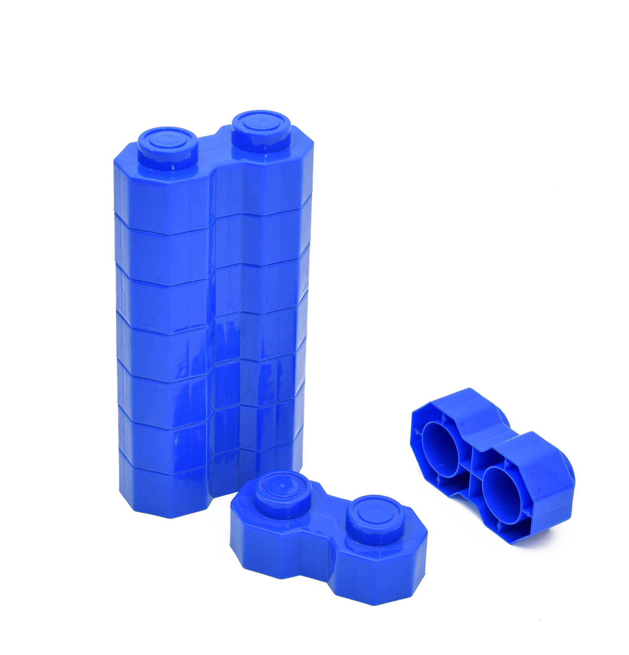 TOODLES Learning Big Sized Blocks Set - A Yellow Building and Construction Toy for Boys and Girls, Perfect for Creative Play and Learning (Blue)